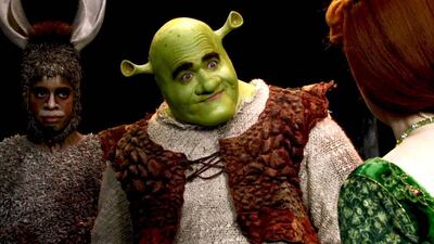 To play Shrek, the lead actor has to wear a heavy padded suit and prosthetic head. Photo: Broadway Entertainment Group