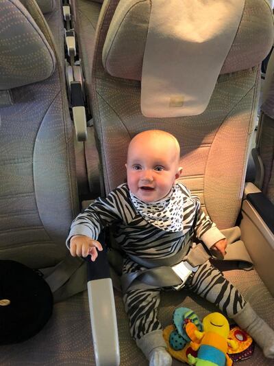 Linda Middleton-Jennings and her son Lochlan became stuck outside the country after the UAE closed its borders in March. They returned over the weekend. Courtesy: Linda Middleton-Jennings