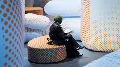 A visitor at Frankfurt Book Fair, where Arab publishers are seeking to bring more Arabic literature to international readers. Photo: Getty Images