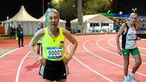 Radnaa Tseren, from Mongolia, after running the 200m race in 39.64 seconds, more than four seconds ahead of his nearest challenger. Victor Besa / The National