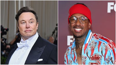 Elon Musk and Nick Cannon, who between them have had 17 children. EPA; AP