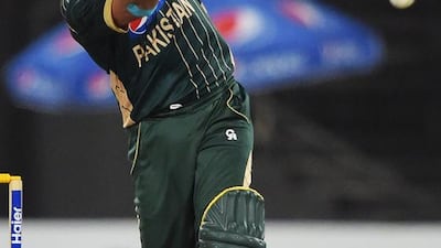 Captain Shahid Afridi made a quickfire 55 to boost Pakistan’s total past the 300-run mark against New Zealand in Sharjah after Ahmed Shahzad had set up the foundation with a hundred. Aamir Qureshi / AFP