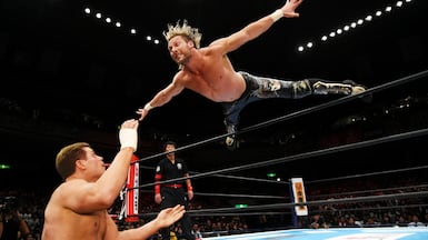 Kenny Omega and Cody Rhodes wrestling in Japan in 2018, a year before they and The Young Bucks spearheaded the launch of All Elite Wrestling. Photo: New Japan Pro-Wrestling/Getty Images