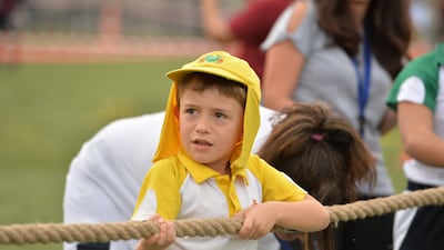 Tug of War JPS Squad. Photo: Mathew Thomas Gems Wellington Academy Silicon Oasis