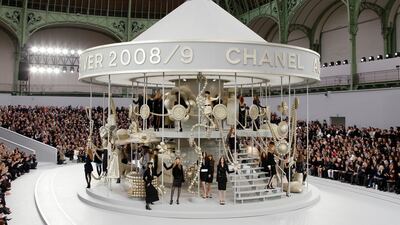 For the autumn / winter 2008 women's ready-to-wear fashion show for Chanel, Lagerfeld had a giant carousel constructed. It even turned. Reuters