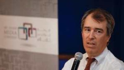 Edward Borgerding, Abu Dhabi Media Company's chief executive, makes the announcement.