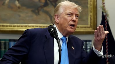 US President Donald Trump has said tariffs are helping to reduce the country's trade deficit with other nations. Reuters