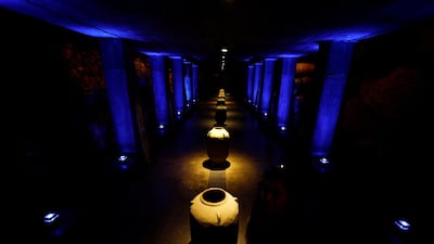A view shows the wine cave of Chateau St Thomas winery in the town of Qab Elias, in Lebanon's Bekaa Valley. Reuters