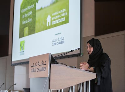 Habiba Al Marashi, co-vice chair of Emirates Green Building Council. Leslie Pableo / The National