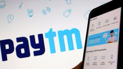 The interface of Indian payments app Paytm. The company will start trading on Thursday after a successful IPO. Reuters