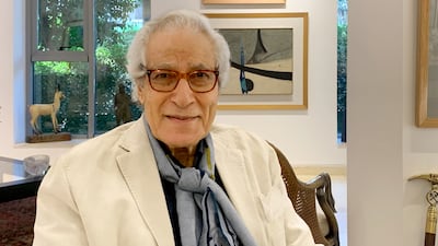 Egypt's former culture minister, Farouq Hosny, spoke to The National at his yet-to-open art museum. Hamza Hendawi / The National