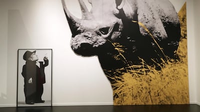 'Dwarf and Rhinoceros' by John Baldessari. Chris Whiteoak / The National