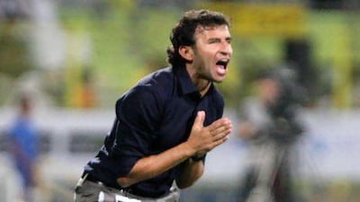 Coach Luis Milla was on the Al Jazira sideline during the team's 2-1 loss to Ajman in the Etisalat Cup final. Jaime Puebla / The National Newspaper