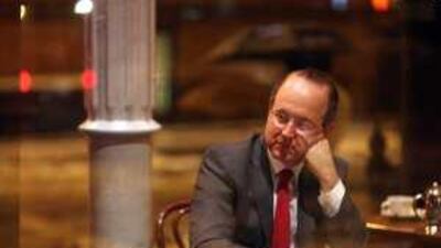 The New York Senate candidate Jonathan Tasini at a cafe in New York City.