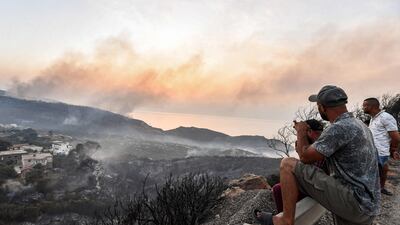 The Algerian Defence Ministry said 10 soldiers were killed and 25 injured in wildfires in the Beni Kesila area of Bejaia during rescue operations. AFP