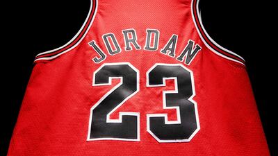 Sotheby's estimates Michael Jordan's jersey will fetch $3-5 million. Sotheby's / AFP