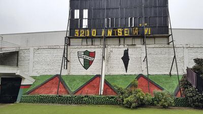 The tunnel leading to the pitch from the changing rooms, gym and press area. Juman Jarallah / The National 