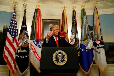 US President Donald Trump announces Al Baghdadi's death on October 27, 2019. Reuters