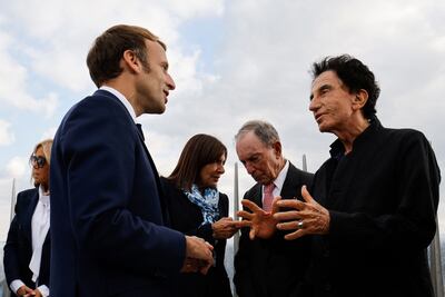 Jack Lang meets France's President Emmanuel Macron in Paris in September 2021. AFP