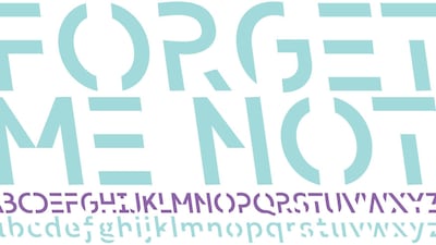 Forget me not typeface