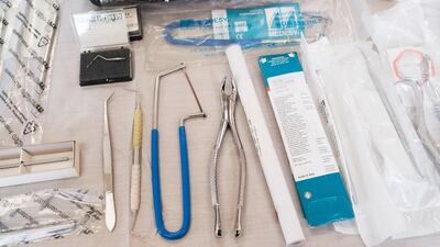 A standard medical kit that would be sent to medical teams in disaster zones around the world. Anna Nielsen for The National