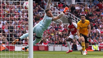 =10) Bukayo Saka (Arsenal) 14 goals in 38 matches; 11 assists; minutes per goal 228. PA