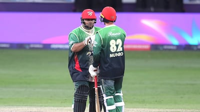 Azam Khan reached his 50 in just 18 balls to boost the Desert Vipers' ILT20 play-off hopes. Photo by CREIMAS / ILT20