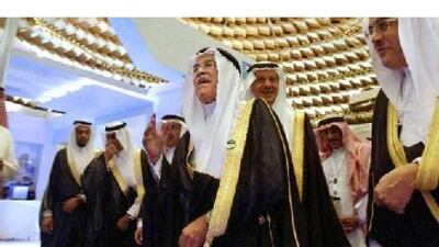 Ali al Naimi, centre, the minister of petroleum for Saudi Arabia, says oil will keep its grip on the world economy for another 30 to 50 years. Hassan Ammar / AP Photo