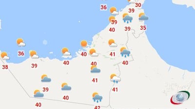 Weather forecast for Monday. Courtesy NCMS