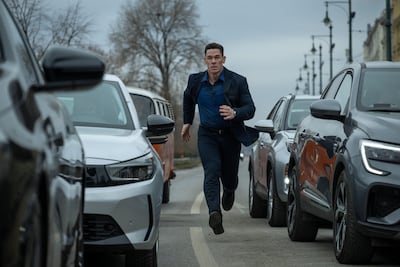 In Matchbox, John Cena plays an undercover CIA agent whose return home draws his childhood friends into a globe-spanning mission. Photo: Apple TV