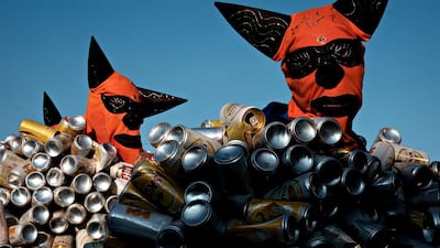 Bloco da Latinha, a street carnival group, during a parade on the last day of carnival in Madre de Deus, Bahia State, Brazil. Yasuyoshi Chiba / AFP Photo