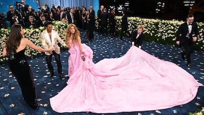 Shakira in a gown by Prabal Gurung. PA
