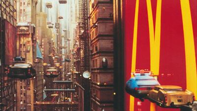 In the film The Fifth Eelement, New York City yellow cabs, police cars and commuters all share the 23rd-Century skyscape in relative harmony. Courtesy Columbia Pictures