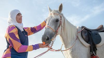 "When I spend time with horses, I feel at ease and they are able to comprehend my emotions. I always feed them carrots before beginning the ride," says Shaikha.