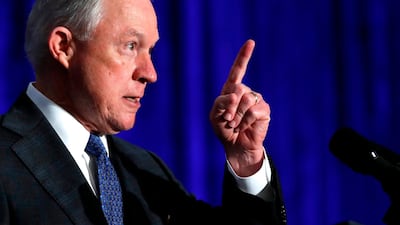 Mr Cohen-Watnick will work alongside attorney general Jeff Sessions, above, at justice. Democrats fear he may attempt to interfere in special counsel Robert Mueller’s investigation into Russian meddling in the 2016 election. AP Photo/Jacquelyn Martin