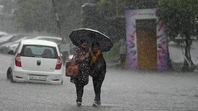 A flooded street during a downpour in Jammu, India. India's monsoon season runs from June to September. AP Photo