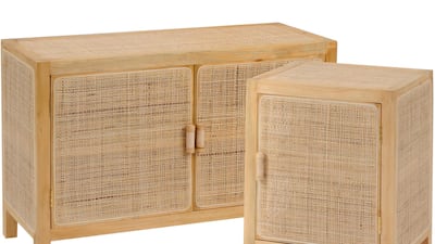 If there's one item you buy this year, opt for it in rattan, 2021's hero material. Photo: Sweetpea & Willow