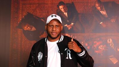 Frank Sanchez poses for a photo as he arrives ahead of the Day of Reckoning. Getty Images