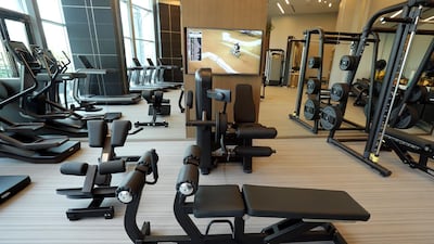 There's a 24-hour gym fully equipped with the latest Technogym gear. Chris Whiteoak / The National