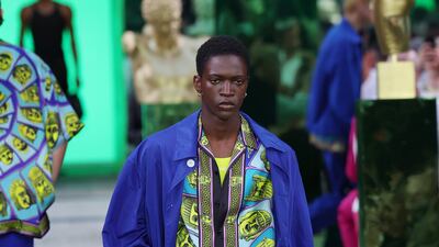 Classical imagery is a main theme of the Versace spring/summer 2023 collection. Getty Images