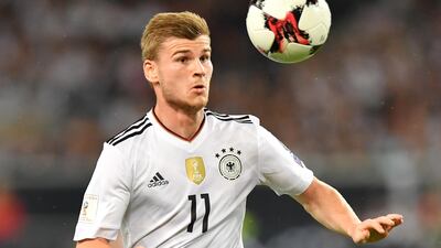 Timo Werner was twice on target as Germany romped Norway 6-0 in Stuttgart. Getty Images