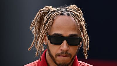 Lewis Hamilton looking pensive. Getty