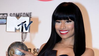 Nicki Minaj at the MTV Europe Awards.