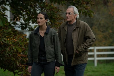 Jessica Brown Findlay as Charlotte Keene, left, and Matt Craven as Dr Victor Crnkovich. Photo: Apple TV