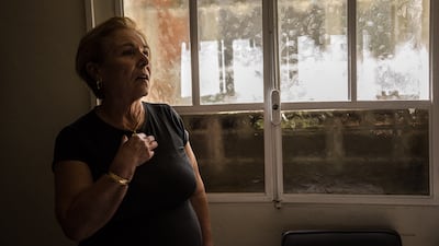 Therese Comair contemplating the difficulties of the Lebanese situation from her clinic in Tannourine. All photos: Elizabeth Fitt for The National