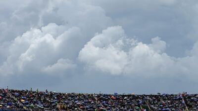 Thousands of people gathered at Amahoro Stadium to commemorate the anniversary. Chip Somodevilla / Getty