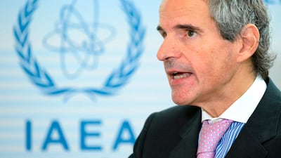 Argentina's Rafael Grossi, speaks to the press after his hearing for the position of the new General Secretary of the IAEA in Vienna, Austria. AFP