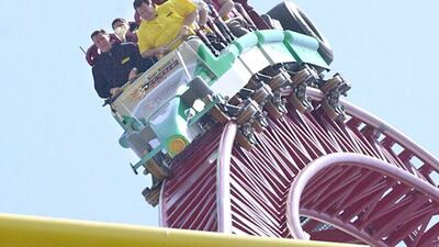 Cedar Point's Top Thrill Dragster in in Sandusky, Ohio, May 2003. AP
