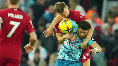 Nat Phillips - 6 The 25-year-old had a brief outing when replacing Alexander-Arnold with three minutes left. He headed the ball clear. AP