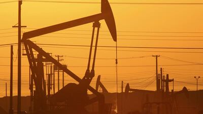 The shale oil glut has contributed to the falling price of oil. Above, pump jacks at dawn in an oilfield over the Monterey shale formation in California. David McNew / AFP